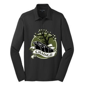 DarwinS Finches Silk Touch Performance Long Sleeve Polo