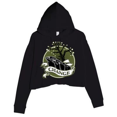 DarwinS Finches Crop Fleece Hoodie