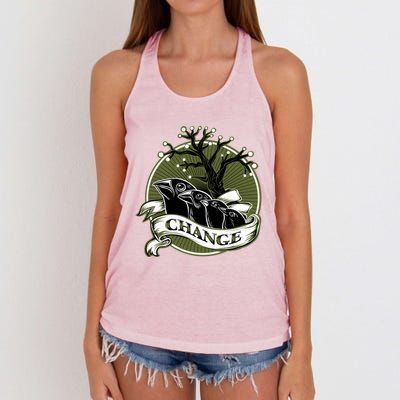 DarwinS Finches Women's Knotted Racerback Tank