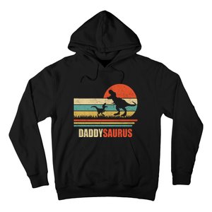 Daddysaurus Fathers Day Gifts T Rex Daddy Saurus Hoodie Hoodie