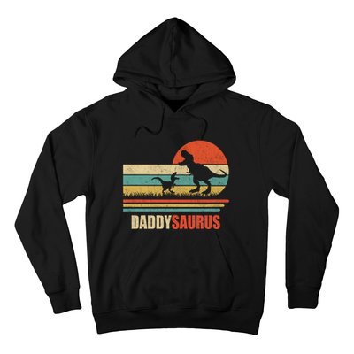 Daddysaurus Fathers Day Gifts T Rex Daddy Saurus Hoodie Hoodie