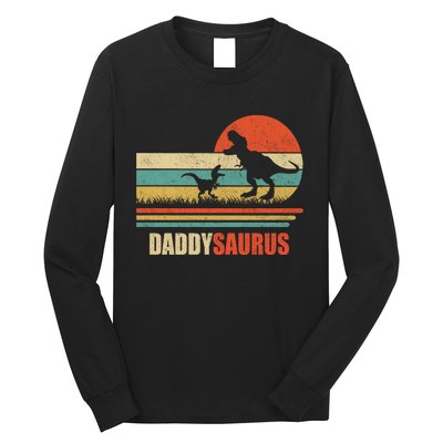 Daddysaurus Fathers Day Gifts T Rex Daddy Saurus Hoodie Long Sleeve Shirt