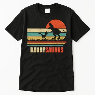 Daddysaurus Fathers Day Gifts T Rex Daddy Saurus Hoodie Tall T-Shirt