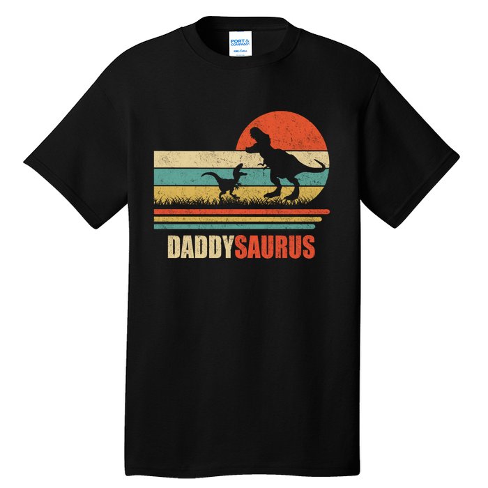 Daddysaurus Fathers Day Gifts T Rex Daddy Saurus Hoodie Tall T-Shirt