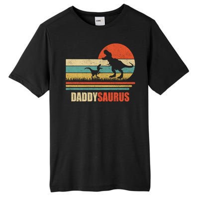 Daddysaurus Fathers Day Gifts T Rex Daddy Saurus Hoodie Tall Fusion ChromaSoft Performance T-Shirt