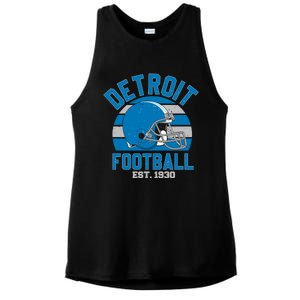 Detroit Football Est 1930 Team Supporter Ladies PosiCharge Tri-Blend Wicking Tank