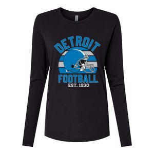 Detroit Football Est 1930 Team Supporter Womens Cotton Relaxed Long Sleeve T-Shirt