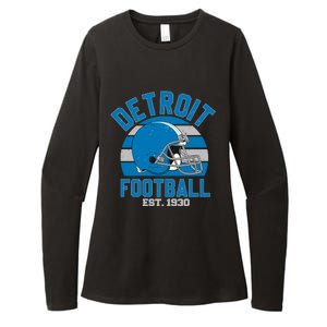 Detroit Football Est 1930 Team Supporter Womens CVC Long Sleeve Shirt