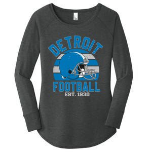 Detroit Football Est 1930 Team Supporter Women's Perfect Tri Tunic Long Sleeve Shirt