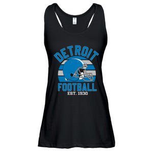 Detroit Football Est 1930 Team Supporter Ladies Essential Flowy Tank