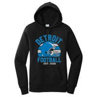 Detroit Football Est 1930 Team Supporter Women's Pullover Hoodie