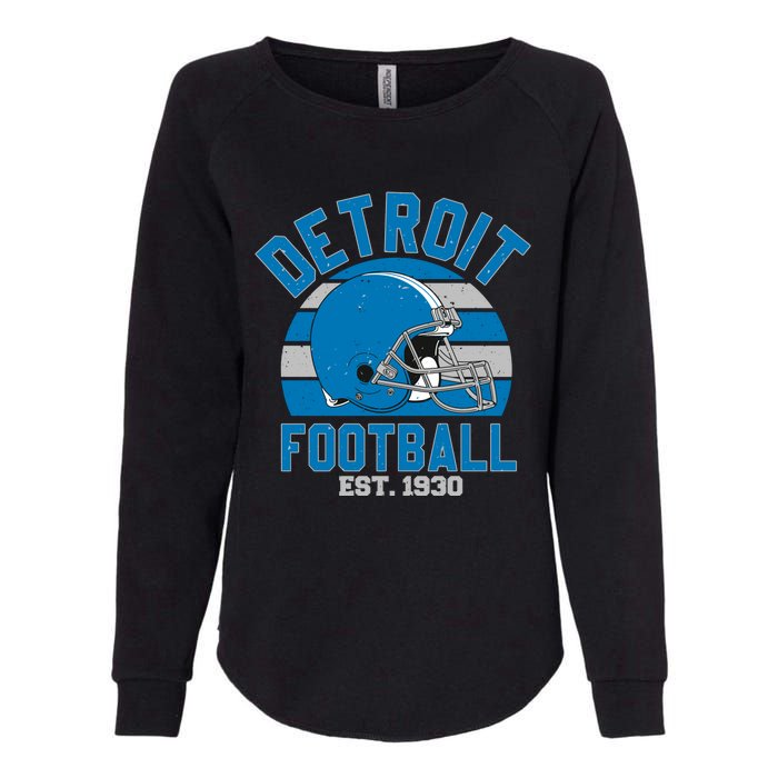 Detroit Football Est 1930 Team Supporter Womens California Wash Sweatshirt