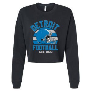 Detroit Football Est 1930 Team Supporter Cropped Pullover Crew