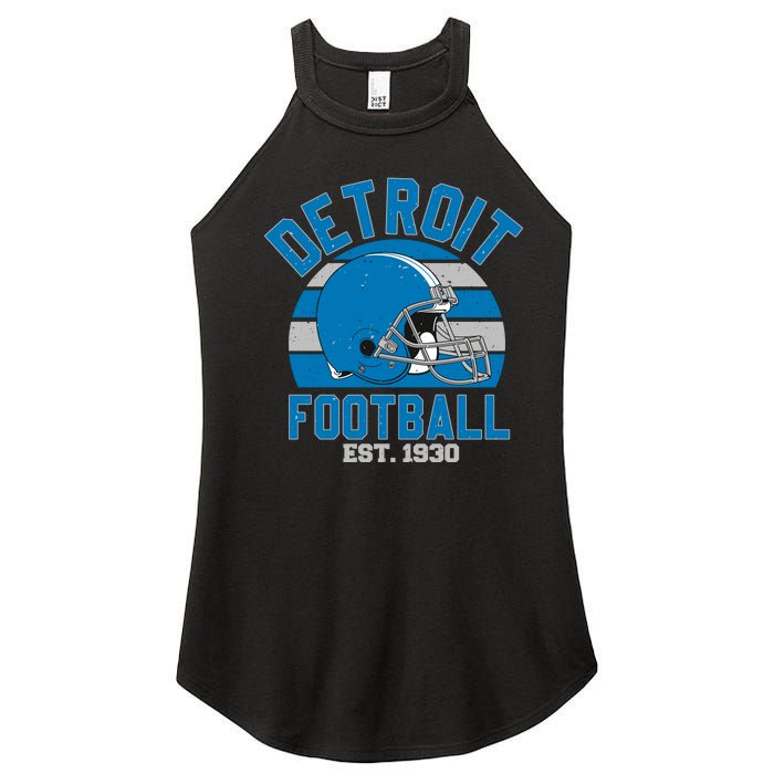 Detroit Football Est 1930 Team Supporter Women's Perfect Tri Rocker Tank