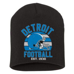 Detroit Football Est 1930 Team Supporter Short Acrylic Beanie