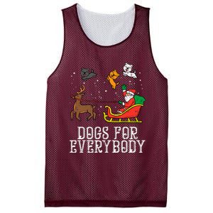 Dogs For Everybody Santa Funny Christmas Xmas Mesh Reversible Basketball Jersey Tank