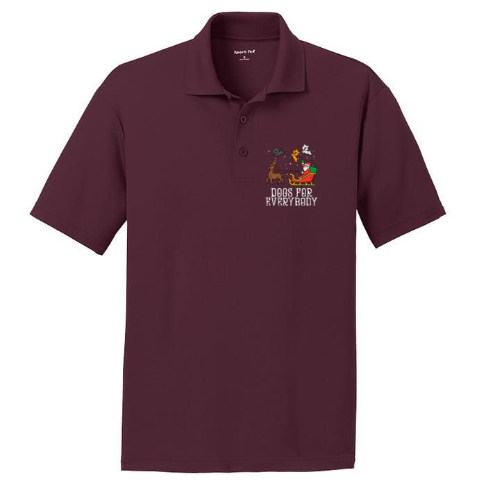 Dogs For Everybody Santa Funny Christmas Xmas PosiCharge RacerMesh Polo