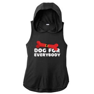 Dog For Everybody Santa Sled Funny Christmas Dogs Ladies PosiCharge Tri-Blend Wicking Draft Hoodie Tank