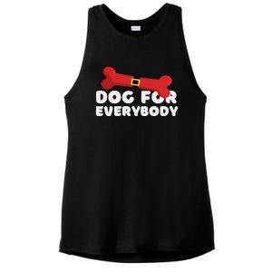 Dog For Everybody Santa Sled Funny Christmas Dogs Ladies PosiCharge Tri-Blend Wicking Tank