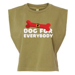 Dog For Everybody Santa Sled Funny Christmas Dogs Garment-Dyed Women's Muscle Tee