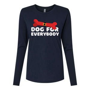 Dog For Everybody Santa Sled Funny Christmas Dogs Womens Cotton Relaxed Long Sleeve T-Shirt