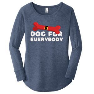 Dog For Everybody Santa Sled Funny Christmas Dogs Women's Perfect Tri Tunic Long Sleeve Shirt