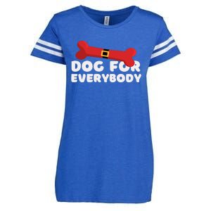 Dog For Everybody Santa Sled Funny Christmas Dogs Enza Ladies Jersey Football T-Shirt