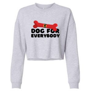 Dog For Everybody Santa Sled Funny Christmas Dogs Cropped Pullover Crew