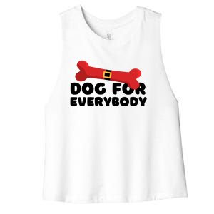 Dog For Everybody Santa Sled Funny Christmas Dogs Women's Racerback Cropped Tank