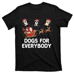 Dogs For Everybody Festive Christmas Santa Xmas Funny Ugly T-Shirt