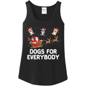 Dogs For Everybody Festive Christmas Santa Xmas Funny Ugly Ladies Essential Tank