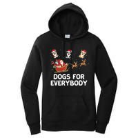 Dogs For Everybody Festive Christmas Santa Xmas Funny Ugly Women's Pullover Hoodie