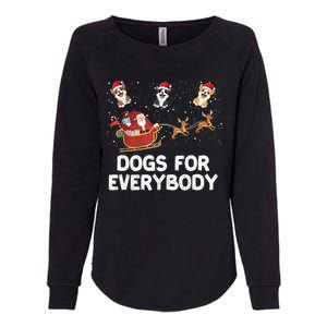 Dogs For Everybody Festive Christmas Santa Xmas Funny Ugly Womens California Wash Sweatshirt