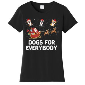 Dogs For Everybody Festive Christmas Santa Xmas Funny Ugly Women's T-Shirt