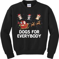 Dogs For Everybody Festive Christmas Santa Xmas Funny Ugly Kids Sweatshirt