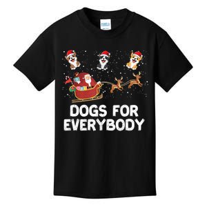 Dogs For Everybody Festive Christmas Santa Xmas Funny Ugly Kids T-Shirt