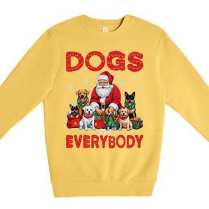 Dog For Everybody Santa Christmas Xmas Funny Dog Lovers Great Gift Premium Crewneck Sweatshirt