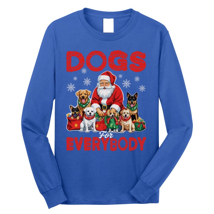 Dog For Everybody Santa Christmas Xmas Funny Dog Lovers Great Gift Long Sleeve Shirt