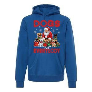 Dog For Everybody Santa Christmas Xmas Funny Dog Lovers Great Gift Premium Hoodie