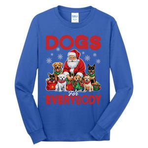 Dog For Everybody Santa Christmas Xmas Funny Dog Lovers Great Gift Tall Long Sleeve T-Shirt