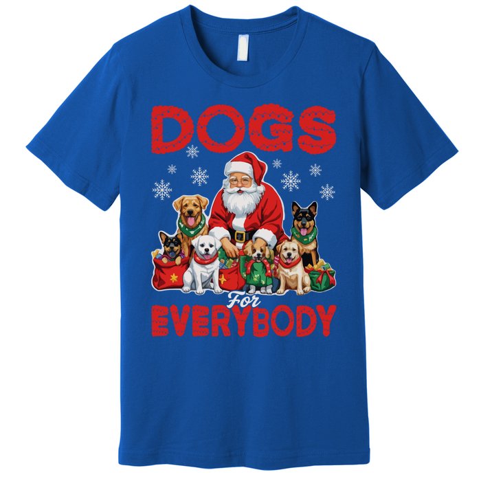 Dog For Everybody Santa Christmas Xmas Funny Dog Lovers Great Gift Premium T-Shirt