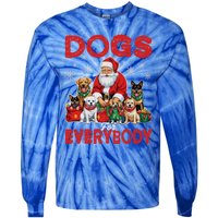 Dog For Everybody Santa Christmas Xmas Funny Dog Lovers Great Gift Tie-Dye Long Sleeve Shirt