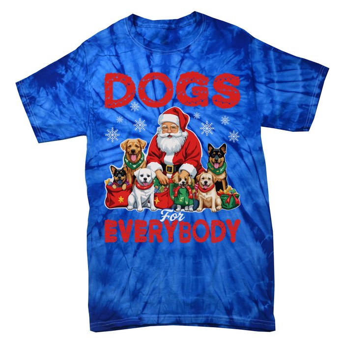 Dog For Everybody Santa Christmas Xmas Funny Dog Lovers Great Gift Tie-Dye T-Shirt