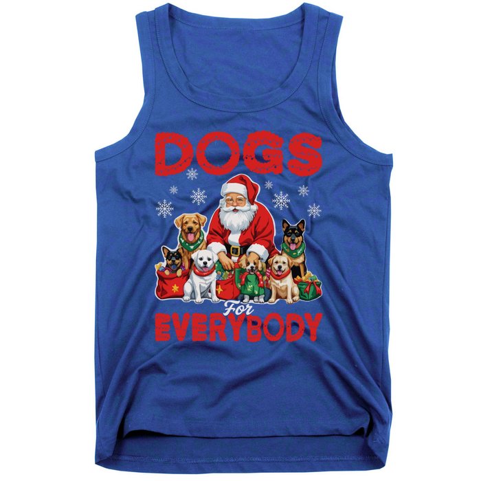 Dog For Everybody Santa Christmas Xmas Funny Dog Lovers Great Gift Tank Top