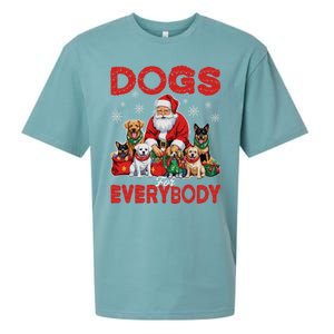 Dog For Everybody Santa Christmas Xmas Funny Dog Lovers Great Gift Sueded Cloud Jersey T-Shirt