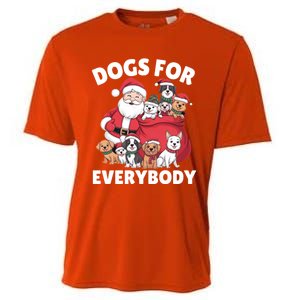 Dogs For Everybody Dog Lover Santa Claus Christmas Xmas Great Gift Cooling Performance Crew T-Shirt