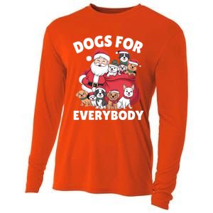 Dogs For Everybody Dog Lover Santa Claus Christmas Xmas Great Gift Cooling Performance Long Sleeve Crew