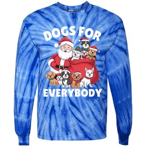 Dogs For Everybody Dog Lover Santa Claus Christmas Xmas Great Gift Tie-Dye Long Sleeve Shirt