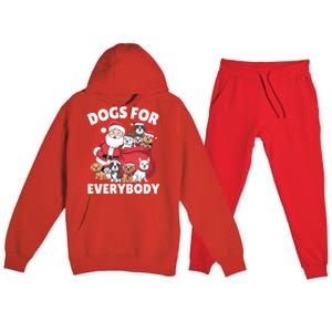 Dogs For Everybody Dog Lover Santa Claus Christmas Xmas Great Gift Premium Hooded Sweatsuit Set