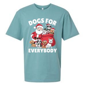 Dogs For Everybody Dog Lover Santa Claus Christmas Xmas Great Gift Sueded Cloud Jersey T-Shirt